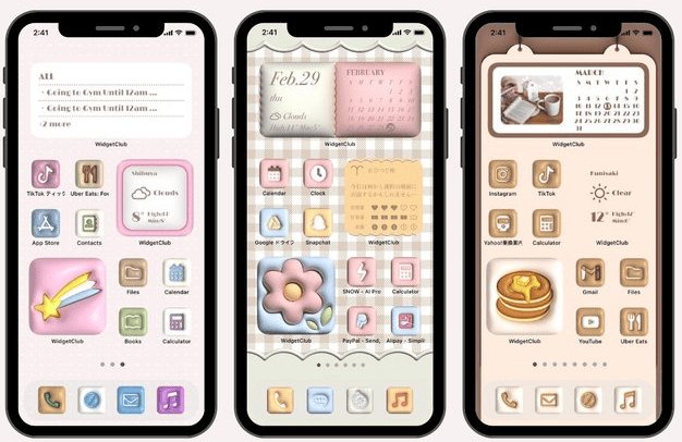 customized widgets and icons